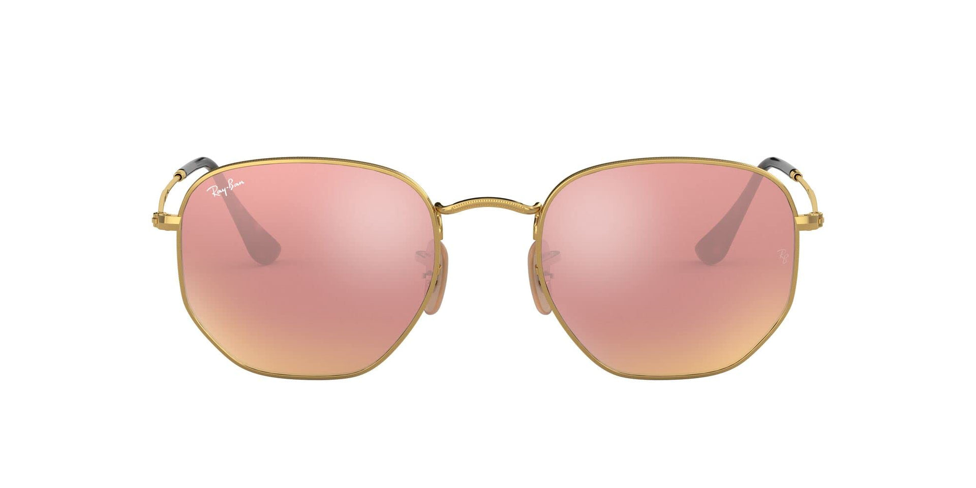 Ray-Ban Hexagonal Flat RB3548N Sunglasses - Gold/Copper Mirrored / 54 mm - 8053672689693