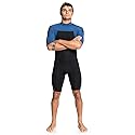 Quiksilver Mens 2/2mm Everyday Sessions Short Sleeve Back Zip Springsuit - Black/Insignia / Small
