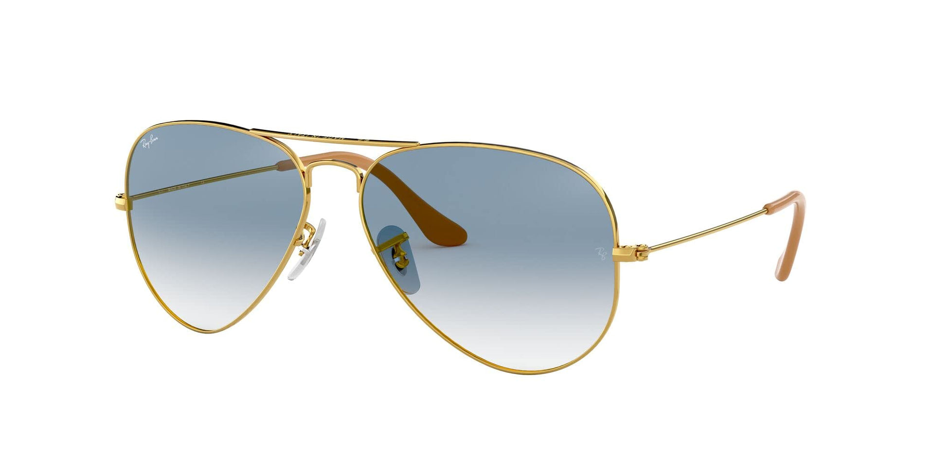 Ray-Ban Aviator RB3025 Sunglasses Batch 3 - Gold/Clear Gradient Blue / 62 mm - X001S7AIYX - Additional Image 2