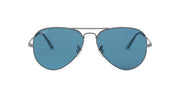 Ray-Ban Aviator Metal II RB3689 Sunglasses - Gunmetal/Polarized Blue / 55 mm - 8056597260619 - Additional Image 1