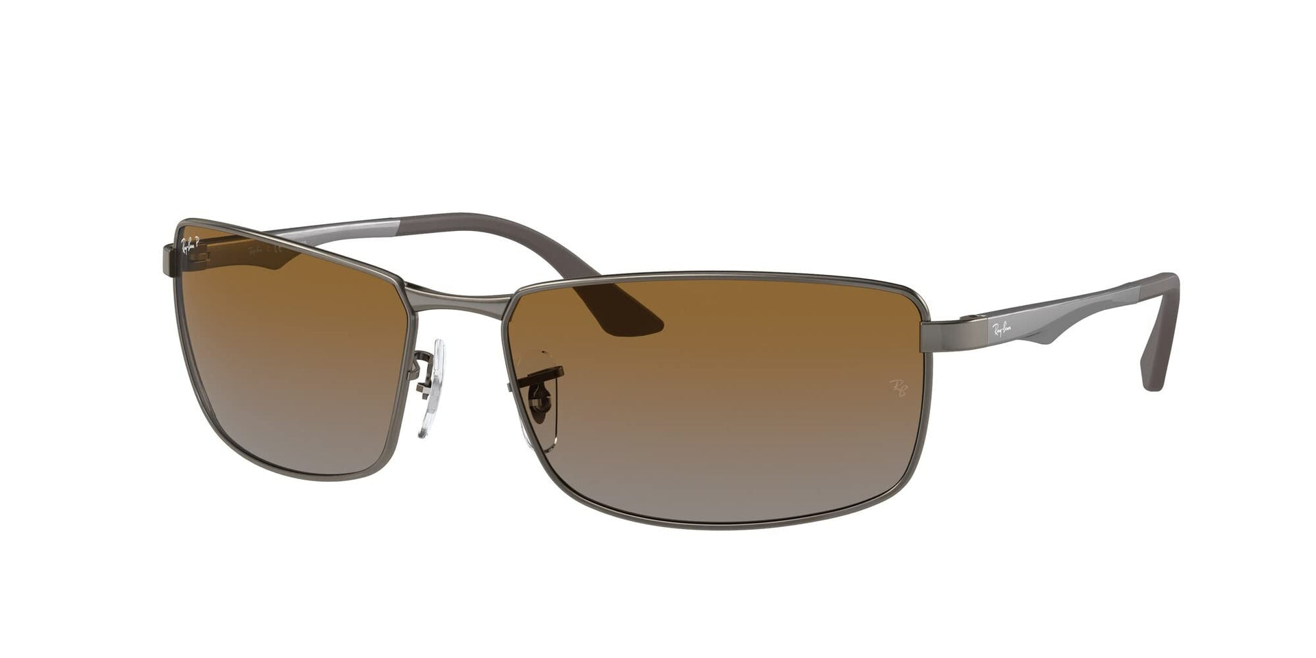 Ray-Ban RB3498 Sunglasses - Matte Gunmetal/Polarized Grey Gradient Brown / 61 mm - 8053672303681