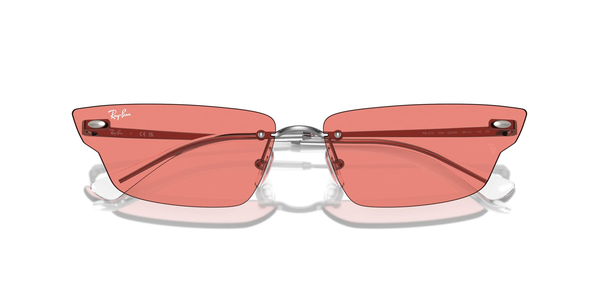 Ray-Ban Anh RB3731 Sunglasses - Gunmetal/Pink / 66 mm - X0045URFKF - Additional Image 4