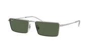 Ray-Ban Emy RB3741 Sunglasses - Silver/Dark Green Polarized / 56 mm - 8056262142660