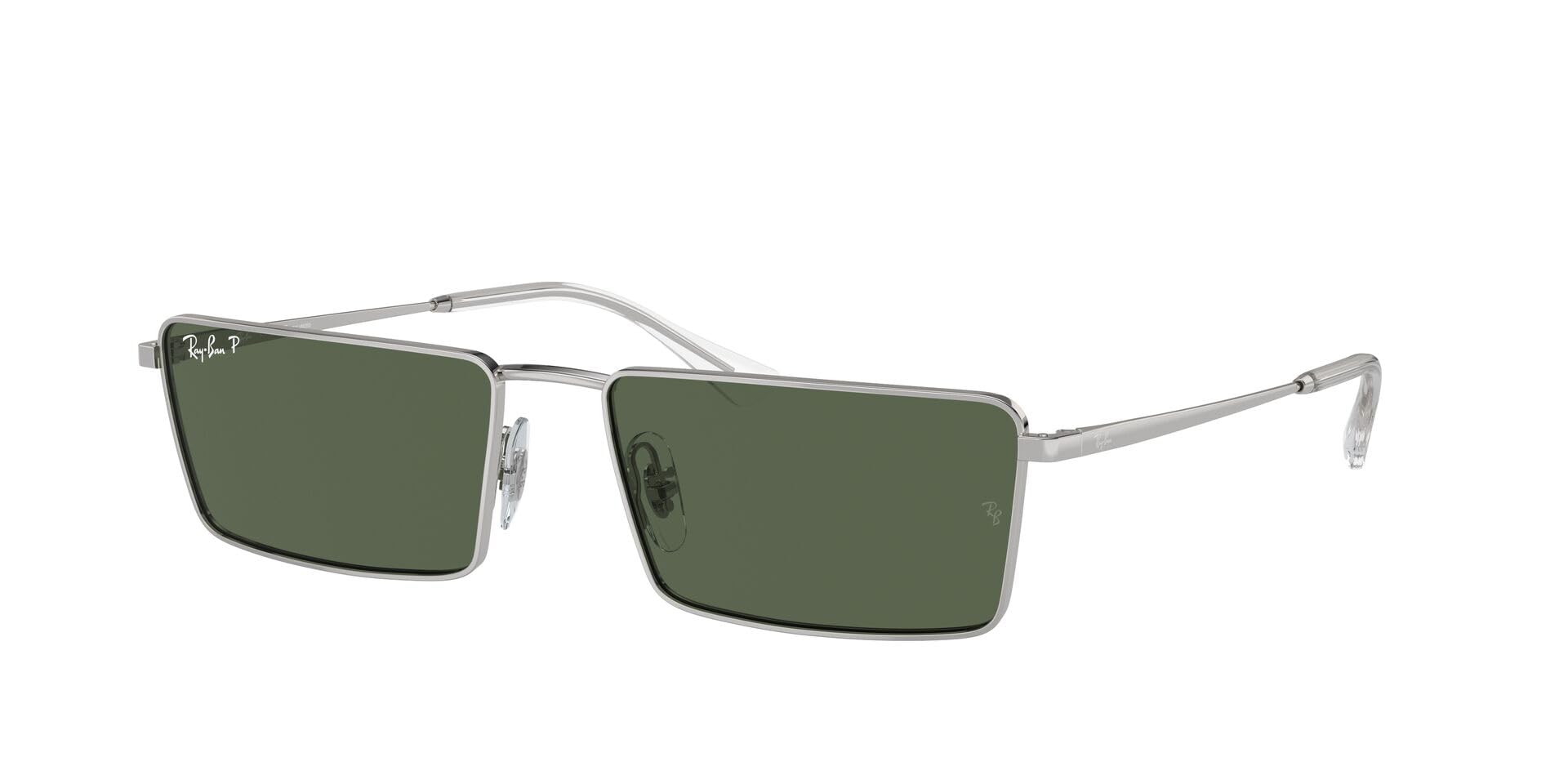 Ray-Ban Emy RB3741 Sunglasses - Silver/Dark Green Polarized / 56 mm - 8056262142660