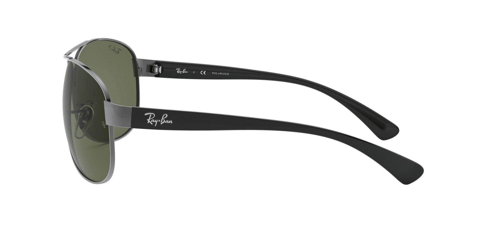 Ray-Ban Aviator RB3386 Sunglasses - Gunmetal/Polarized Green / 63 mm - 805289204350 - Additional Image 3