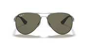 Ray-Ban Aviator RB3523 Sunglasses - Matte Gunmetal/Polarized Green / 59 mm - 8053672320442 - Additional Image 2