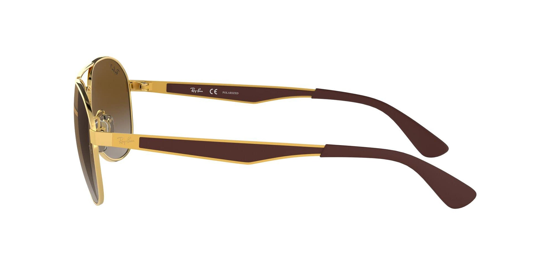 Ray-Ban Aviator RB3549 Sunglasses - Gold/Polarized Light Grey Gradient Brown / 58 mm - X002C4ZU1H - Additional Image 3
