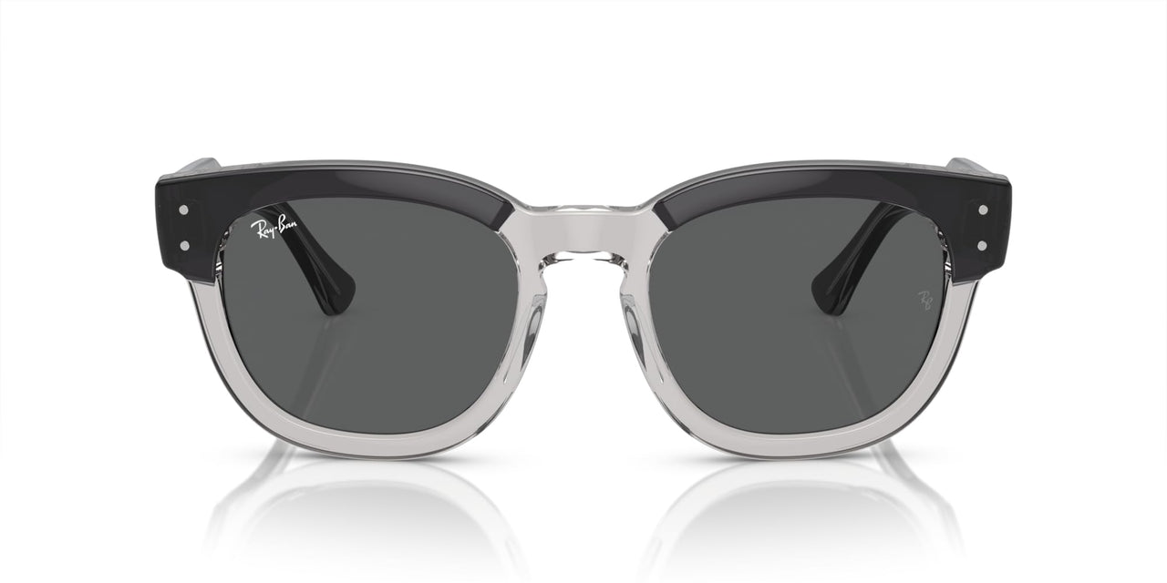 Ray-Ban Mega Hawkeye RB0298SF Sunglasses - Dark Grey on Transparent/Dark Grey / 53 mm - 8056597957533
