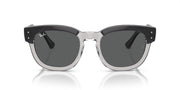 Ray-Ban Mega Hawkeye RB0298SF Sunglasses - Dark Grey on Transparent/Dark Grey / 53 mm - 8056597957533