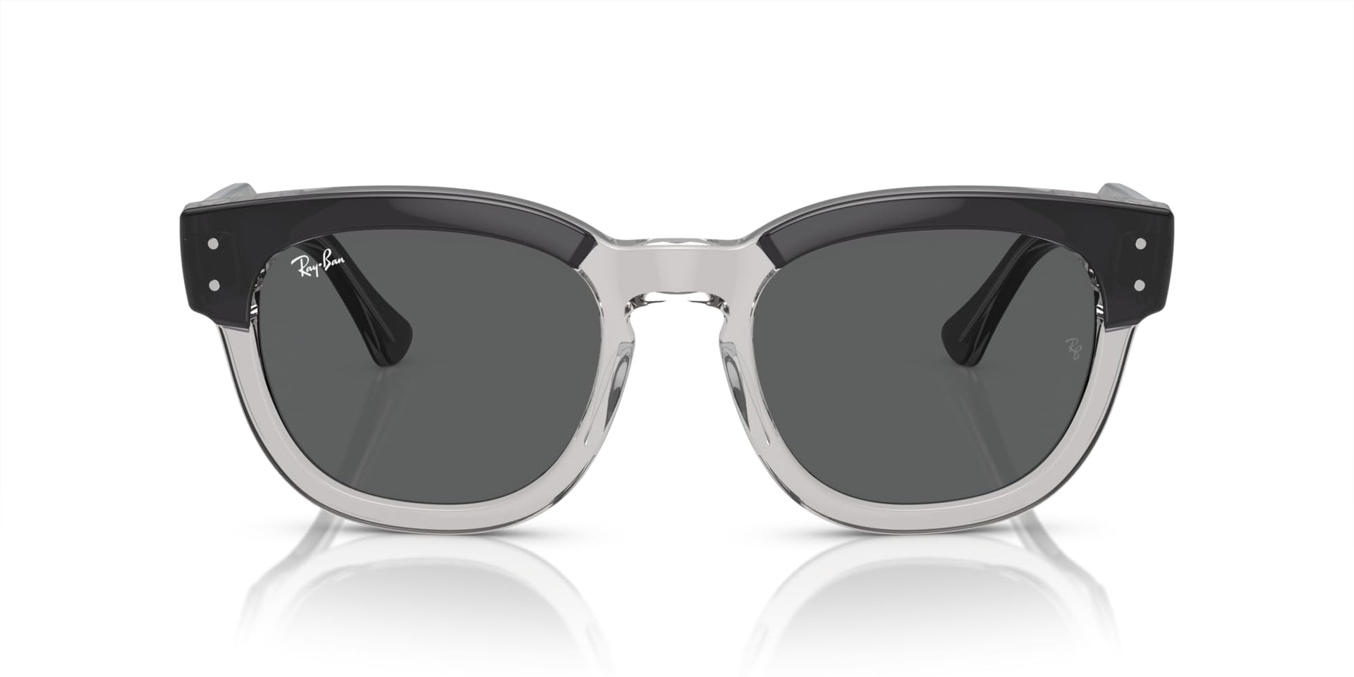 Ray-Ban Mega Hawkeye RB0298SF Sunglasses - Dark Grey on Transparent/Dark Grey / 53 mm - 8056597957533