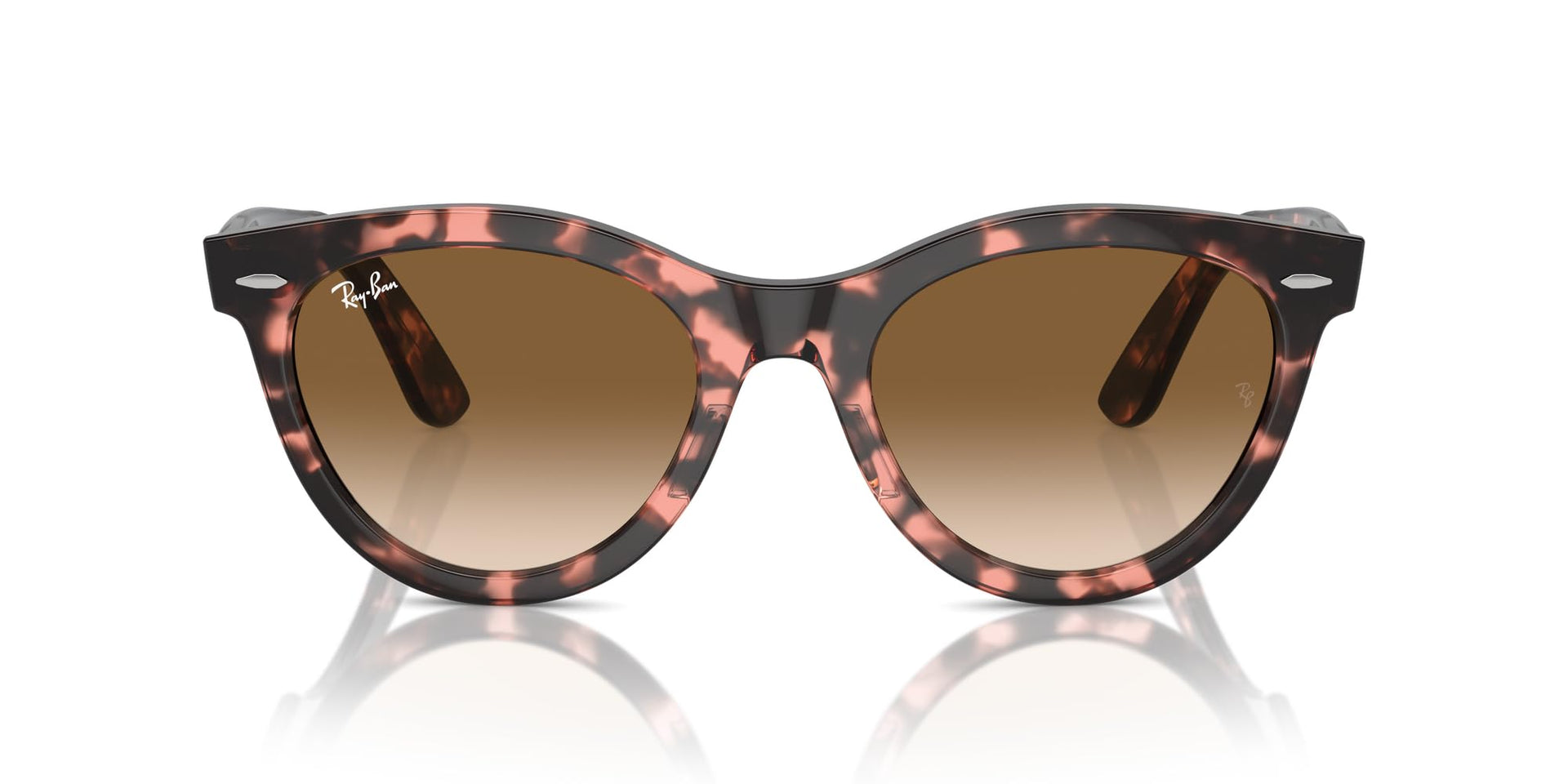 Ray-Ban Wayfarer Way RB2241 Sunglasses - Pink Havana/Clear Gradient Brown / 51 mm - 8056262031025