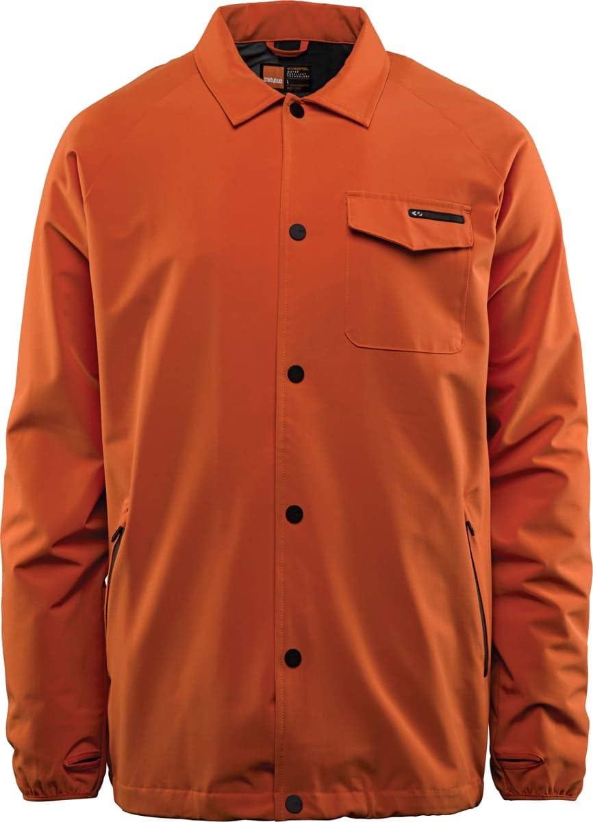 ThirtyTwo 4Ts Wire coaches jacket in orange with button front and chest pocket