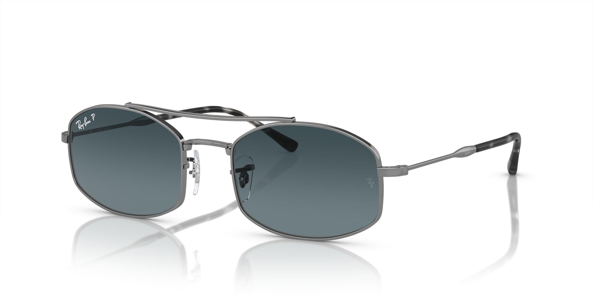 Ray-Ban RB3719 Sunglasses - Gunmetal/Blue Gradient Polarized / 54 mm - 8056597935654