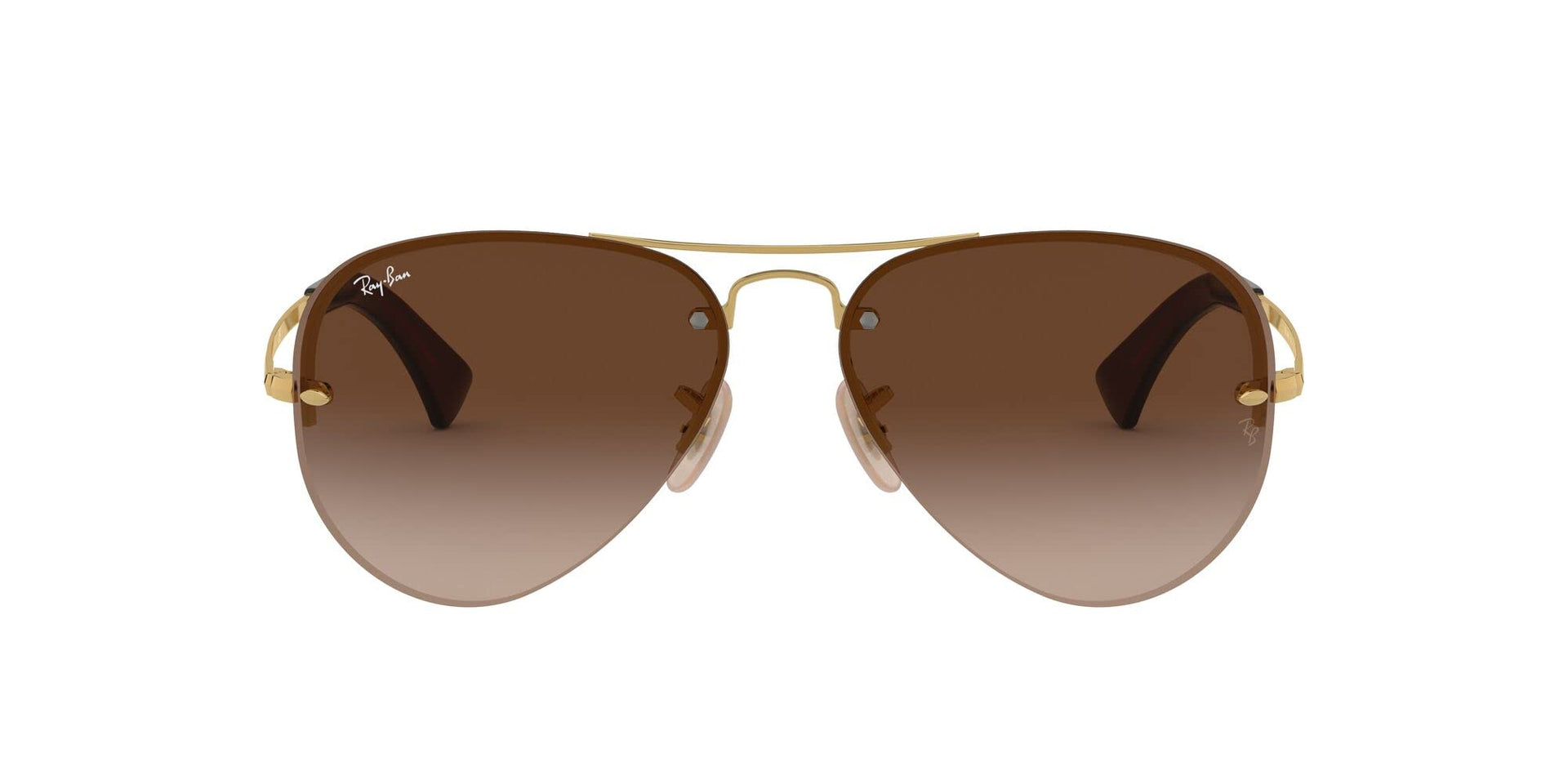 Ray-Ban Aviator RB3449 Sunglasses - Gold/Brown Gradient Dark Brown / 59 mm - 805289453024