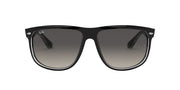 Ray-Ban Boyfriend RB4147 Sunglasses - Black on Transparent/Light Grey Gradient Dark Grey / 60 mm - 8053672108514