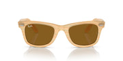 Ray-Ban Original Wayfarer RB2140 Sunglasses - Photochromic Frame Striped Brown/Brown / 50 mm - 8056262099247