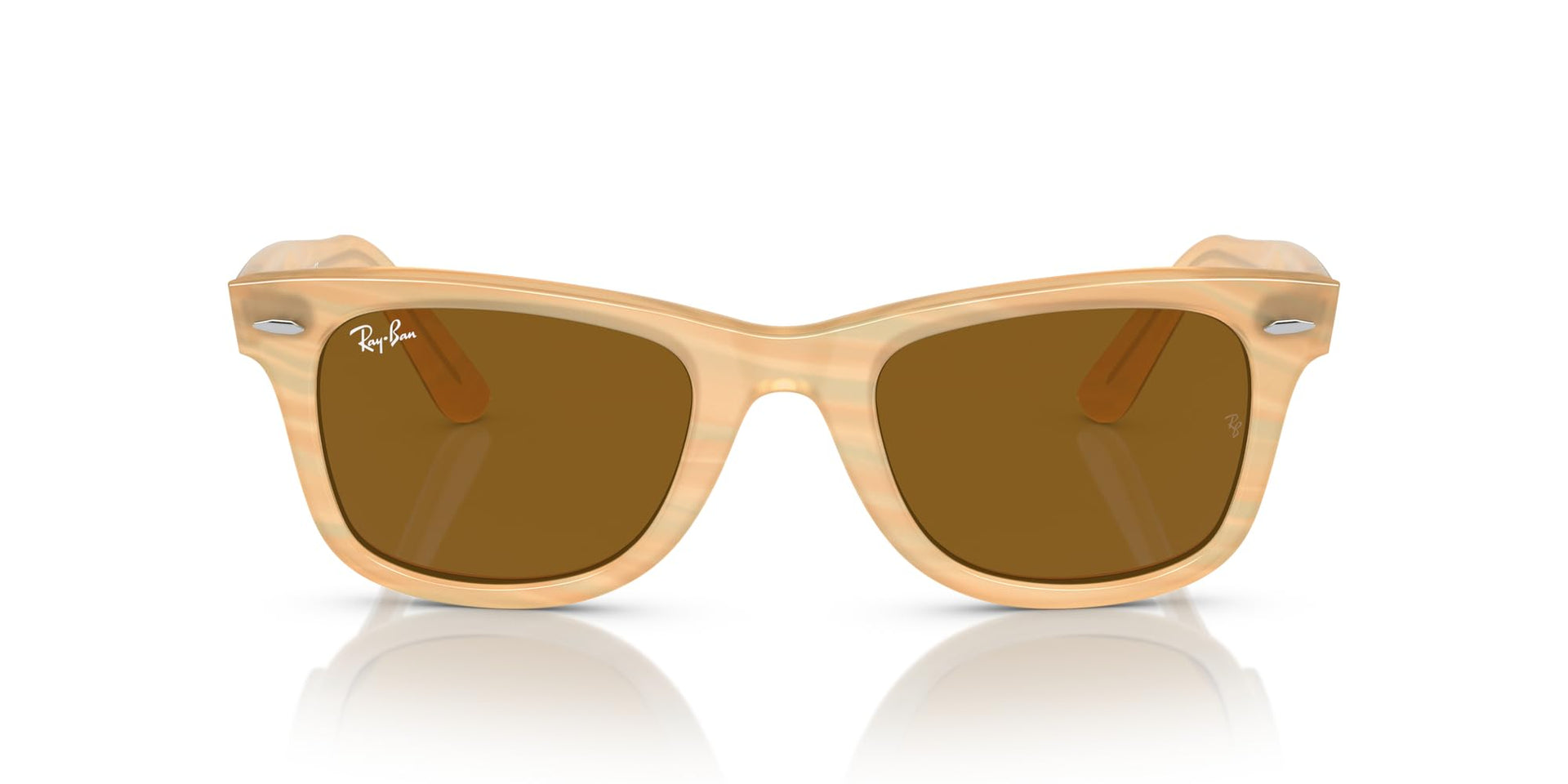 Ray-Ban Original Wayfarer RB2140 Sunglasses - Photochromic Frame Striped Brown/Brown / 50 mm - 8056262099247