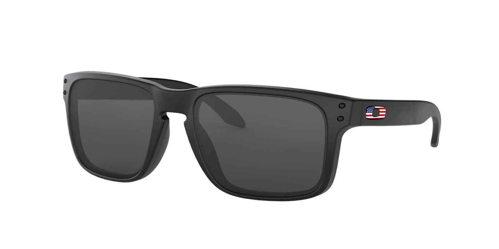 Oakley Holbrook Sunglasses - Matte Black Flag Icon/Grey / 57 mm - 888392297235