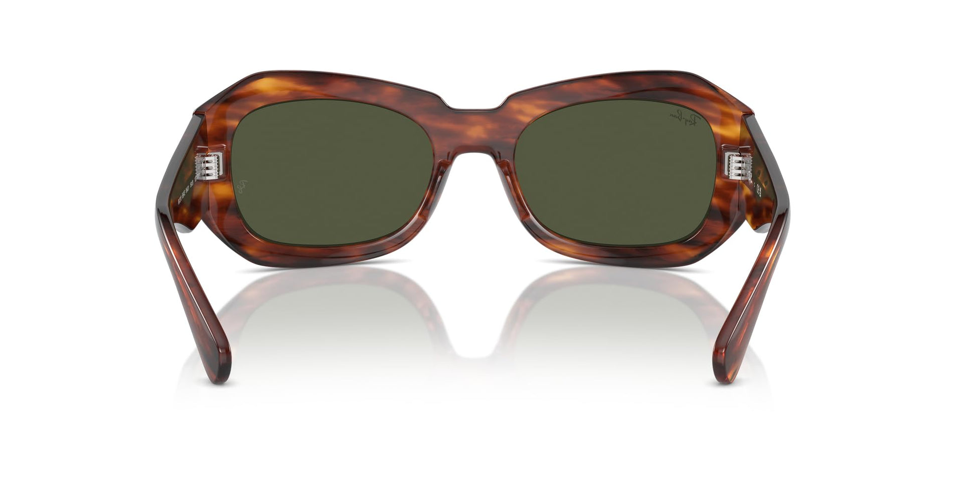 Ray-Ban Beate RB2212 Sunglasses - Striped Havana/Green / 56 mm - X0045V8E2R - Additional Image 3