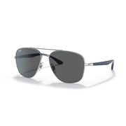 Ray-Ban RB3683 Sunglasses - Silver/Dark Grey / 56 mm - 8056597523172