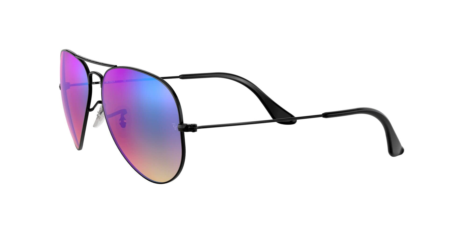 Ray-Ban Aviator RB3025 Sunglasses Batch 3 - Black/Brown Gradient Mirrored Blue / 55 mm - X001U6YRZD - Additional Image 2