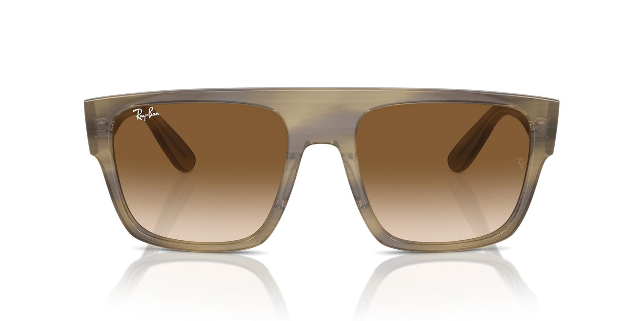 Ray-Ban Drifter RB0360S Sunglasses - Striped Green / Clear & Brown / X-Large - 8056262031247