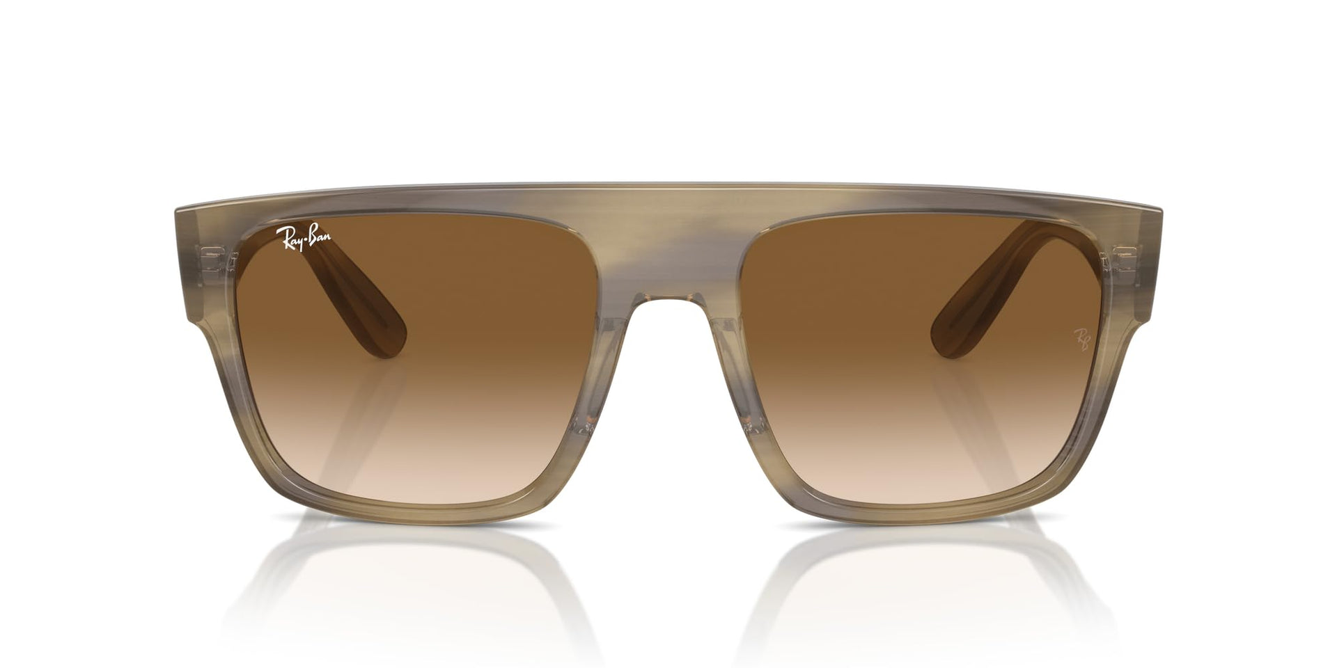 Ray-Ban Drifter RB0360S Sunglasses - Striped Green / Clear & Brown / X-Large - 8056262031247