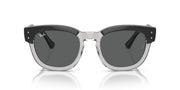 Ray-Ban Mega Hawkeye RB0298S Sunglasses - Dark Grey on Transparent/Dark Grey / 53 mm - 8056597936118
