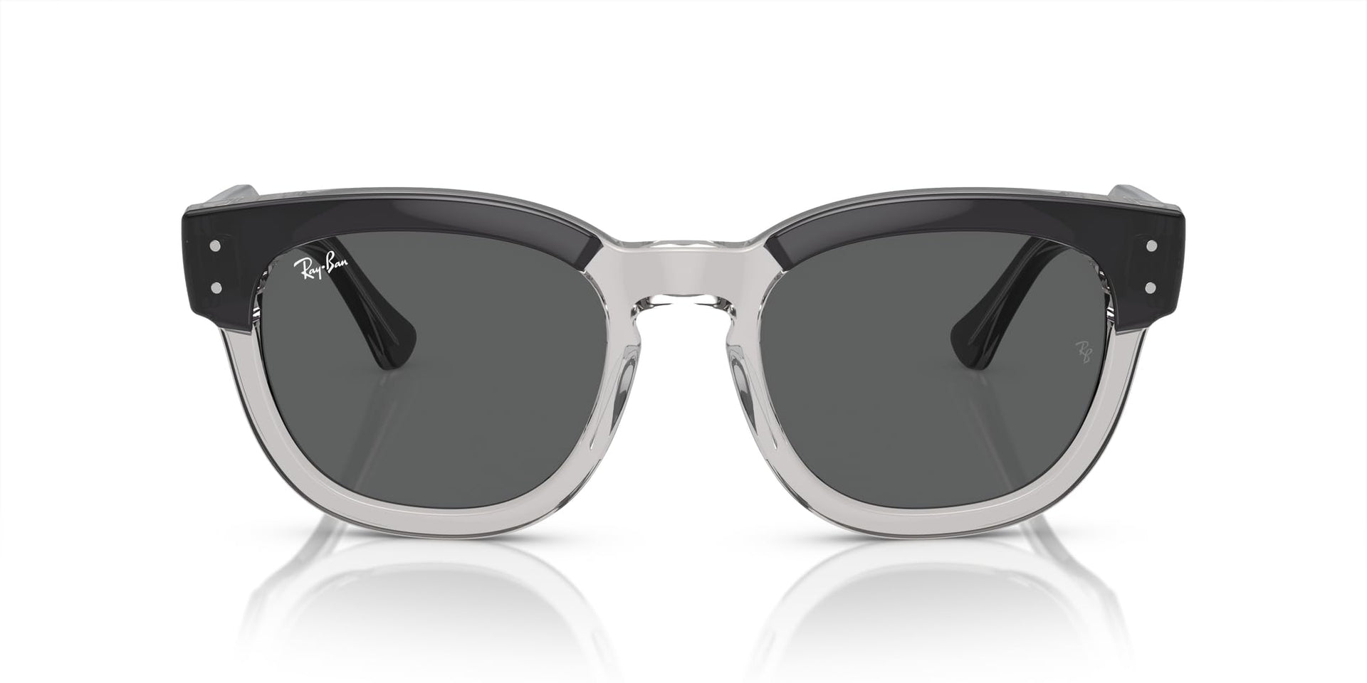 Ray-Ban Mega Hawkeye RB0298S Sunglasses - Dark Grey on Transparent/Dark Grey / 53 mm - 8056597936118