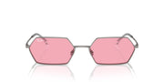 Ray-Ban Yevi Hexagonal RB3728 Sunglasses - Gunmetal/Pink / 58 mm - 8056262017029