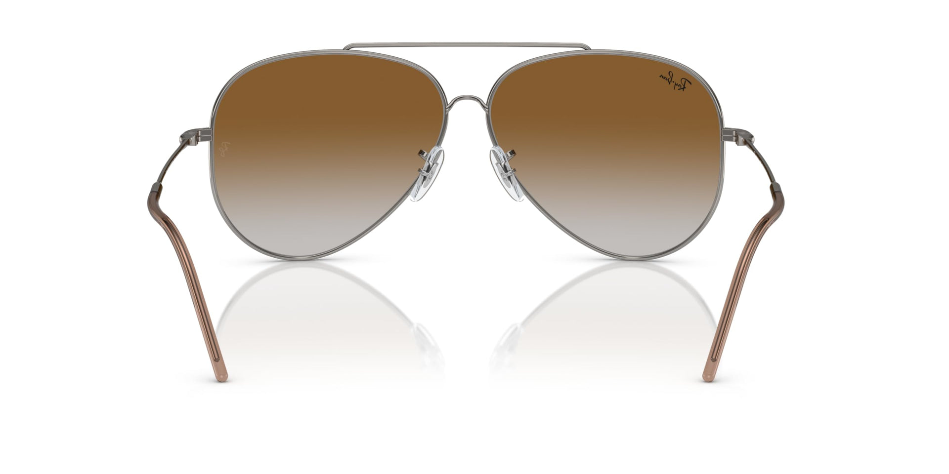 Ray-Ban Aviator Reverse RBR0101S Sunglasses - Gunmetal/Clear Gradient Brown / 59 mm - 8056597919135 - Additional Image 3
