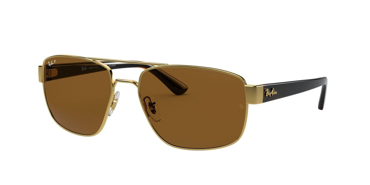 Ray-Ban RB3663 Sunglasses - Gold/Polarized B-15 Brown / 60 mm - 8056597242950