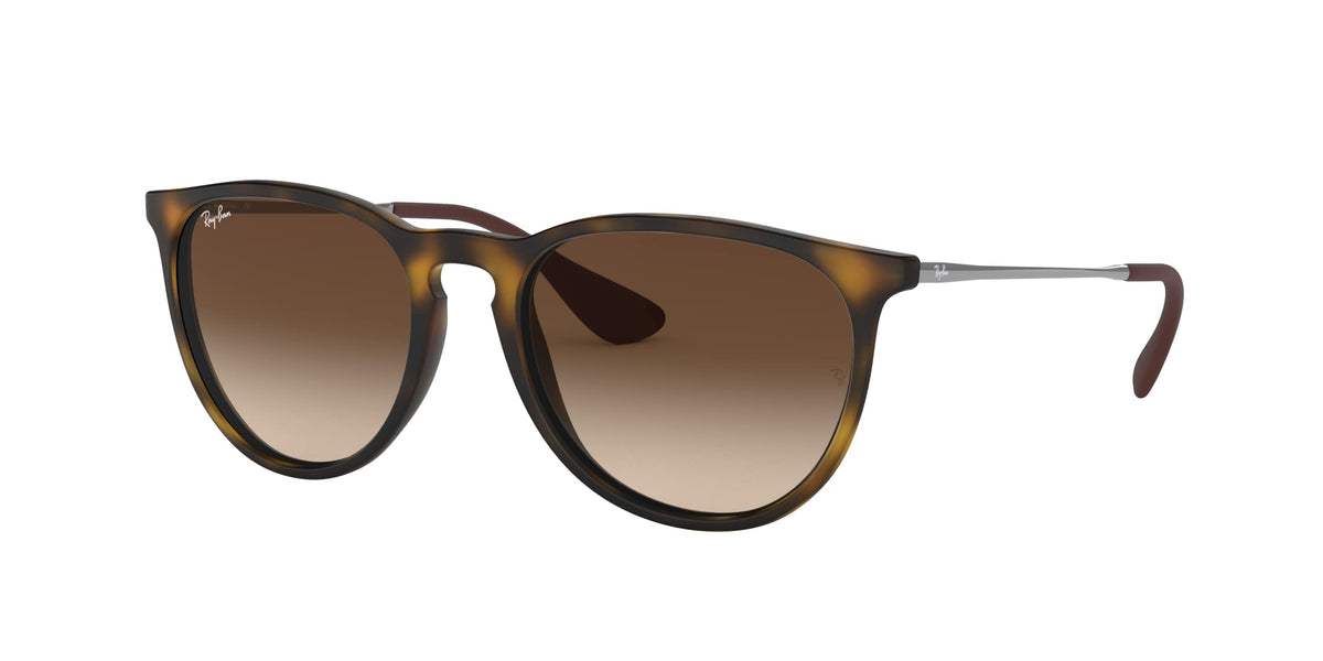 Cat-eye sunglasses with tortoiseshell frame and brown gradient lenses