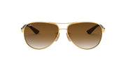 Ray-Ban Carbon Fiber Aviator RB8313 Sunglasses - Gold/Clear Gradient Brown / 58 mm (X001DM03ON) - X001DM03ON