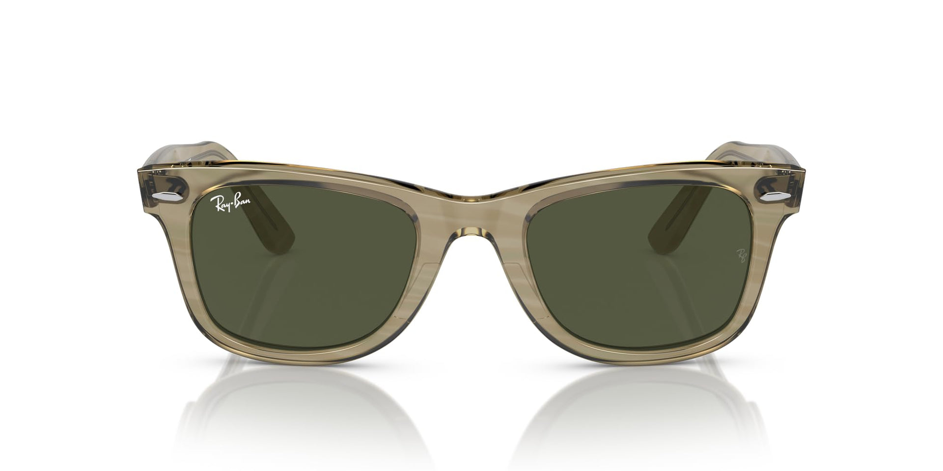 Ray-Ban Original Wayfarer Low Bridge Fit RB2140F Sunglasses - Photochromic Striped Grey/Green / 52 mm - 8056262130193