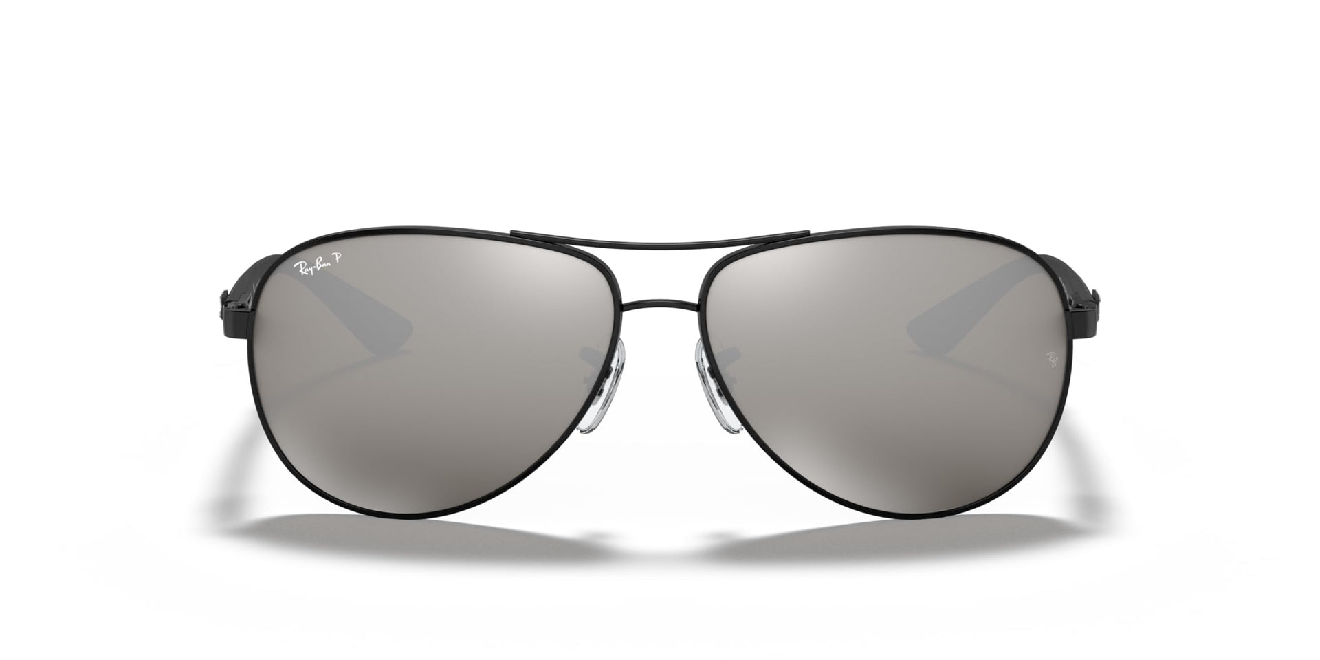Ray-Ban Carbon Fiber Aviator RB8313 Sunglasses - Black/Polarized Grey Mirror Black / 61 mm - 8053672346299 - Additional Image 2