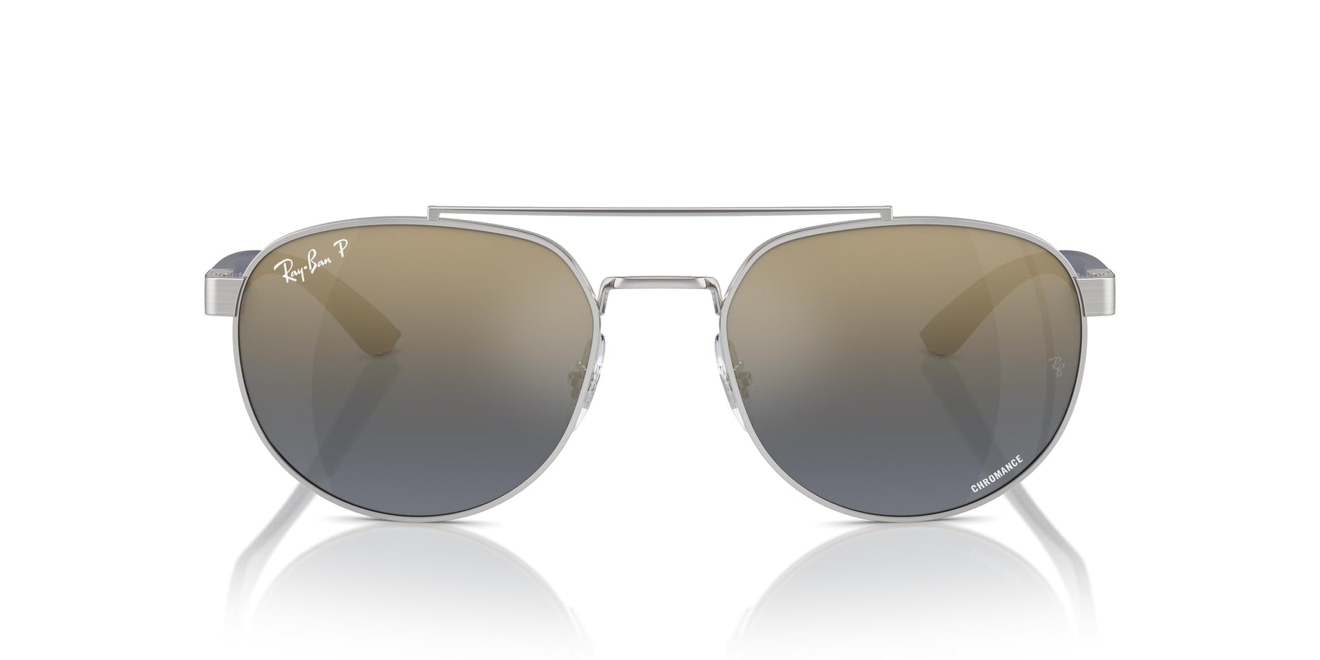 Ray-Ban Chromance RB3736CH Sunglasses - Silver/Blue Mirrored Gold Gradient Polarized / 56 mm - X0045V89YF