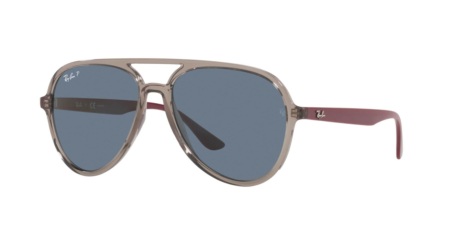 Ray-Ban Aviator RB4376 Sunglasses - Transparent Grey/Dark Blue Polarized / 57 mm - 8056597626606 - Additional Image 1