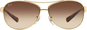 Ray-Ban Aviator RB3386 Sunglasses - Gold Frame/Brown Gradient Lens / 67 mm - 805289204275 - Additional Image 1