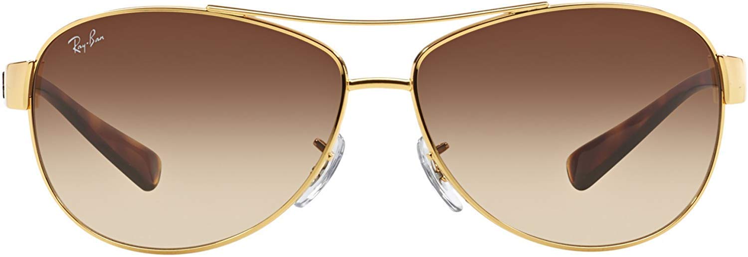Ray-Ban Aviator RB3386 Sunglasses - Gold/Brown Gradient Dark Brown / 67 mm - 805289204282 - Additional Image 1
