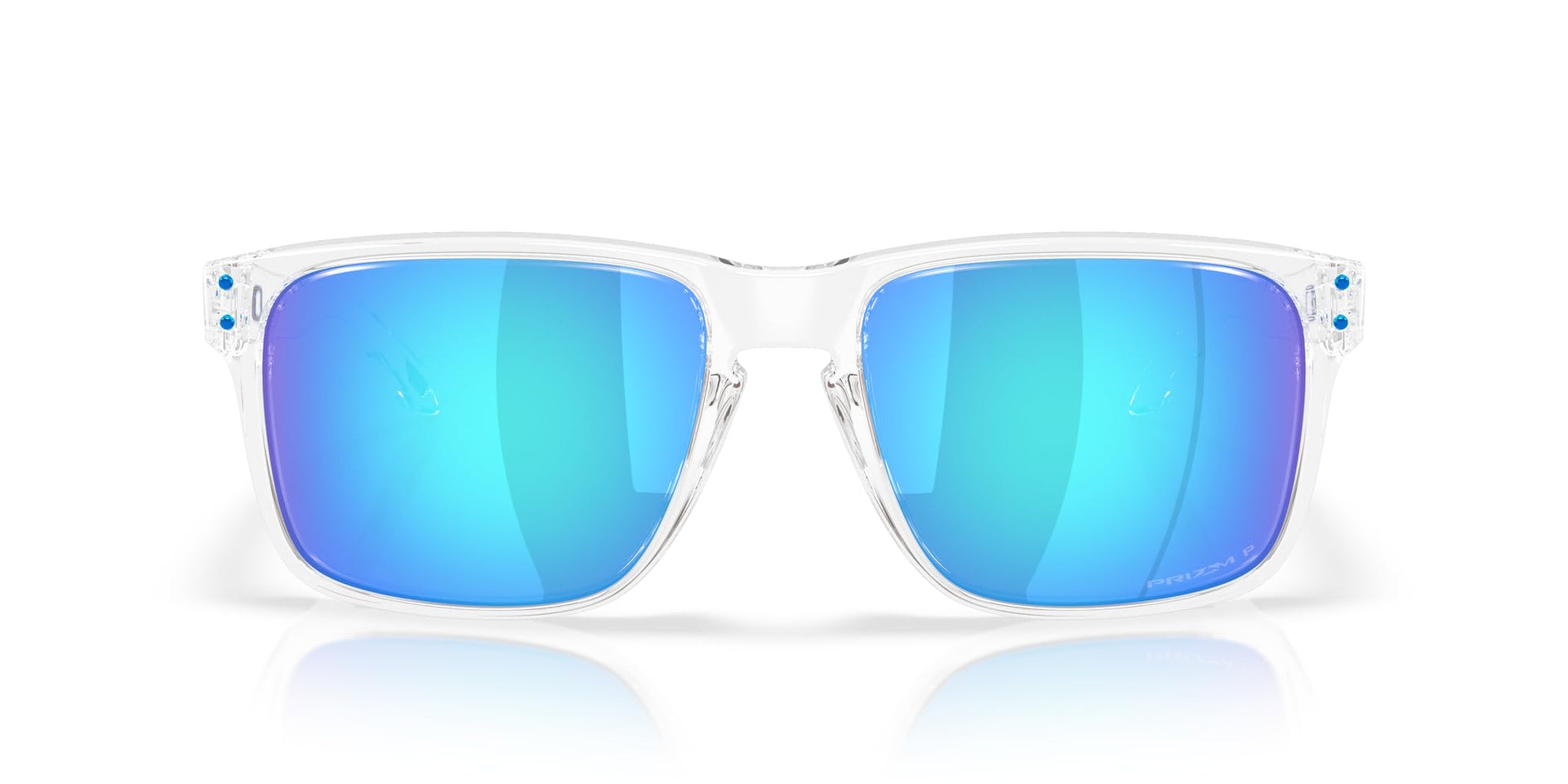 Oakley Holbrook XXL Low Bridge Fit Sunglasses - Polished Clear/Prizm Sapphire Polarized / 61 mm - 888392665218