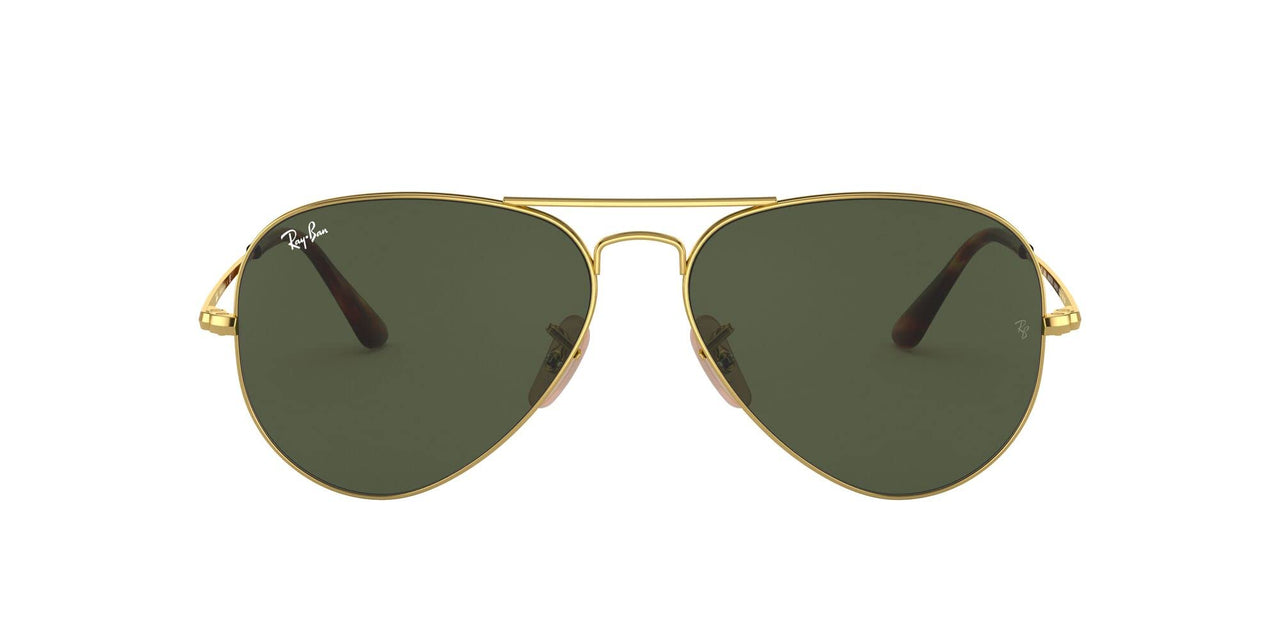 Ray-Ban Aviator Metal II RB3689 Sunglasses - Gold/G-15 Green / 58 mm - 8056597039482