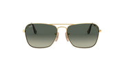 Ray-Ban Caravan RB3136 Sunglasses - Gold/Light Grey Gradient Dark Grey / 58 mm - 8053672494556