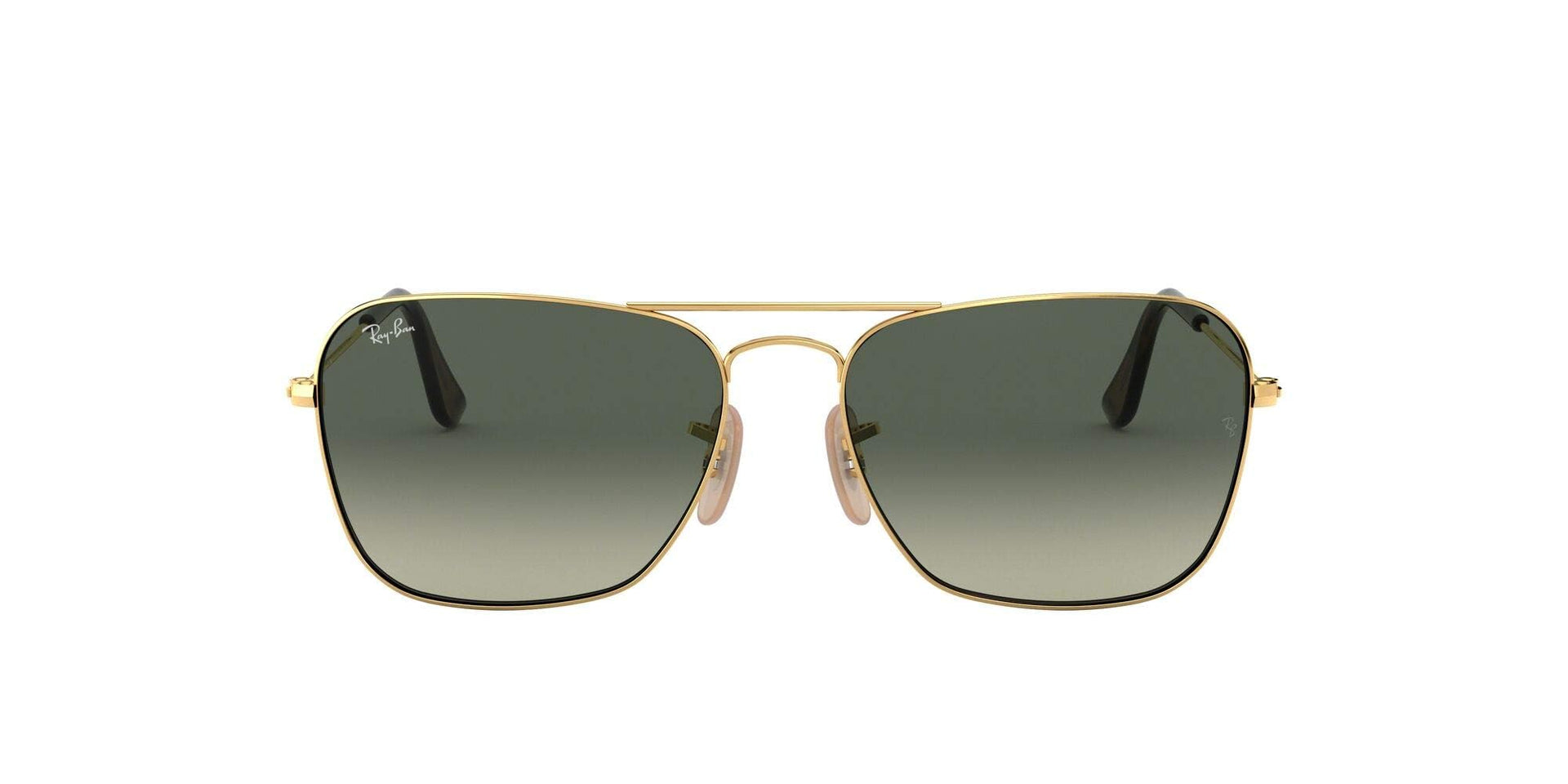 Ray-Ban Caravan RB3136 Sunglasses - Gold/Light Grey Gradient Dark Grey / 58 mm - 8053672494556