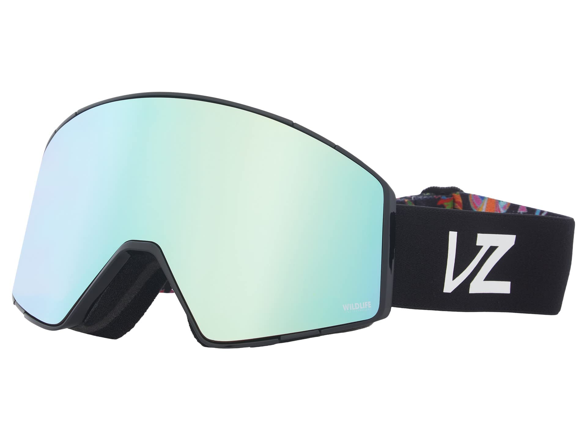 VonZipper Unisex Capsule Snow Sport Goggle - Asia Fit Black Frame | Wildlife Stellar Chrome Lens — image 1
