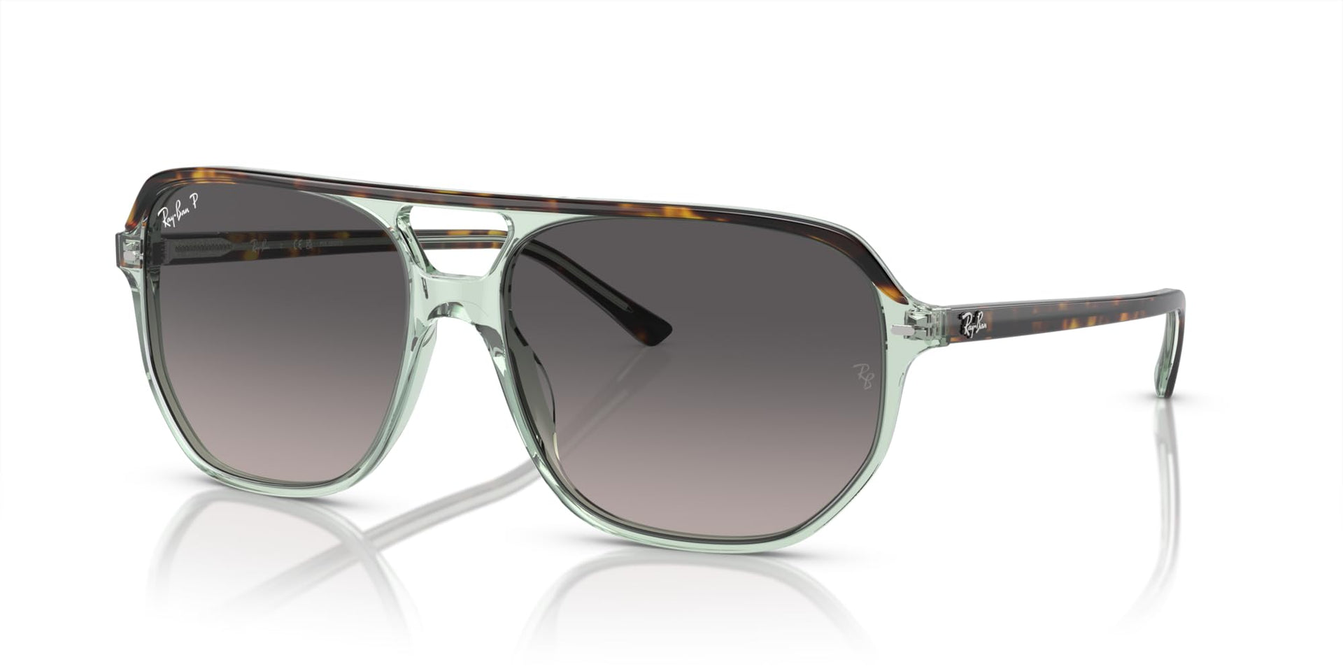 Ray-Ban Bill One RB2205 Sunglasses - Havana on Transparent Green/Grey Gradient Polarized / 60 mm - 8056597936170 - Additional Image 1