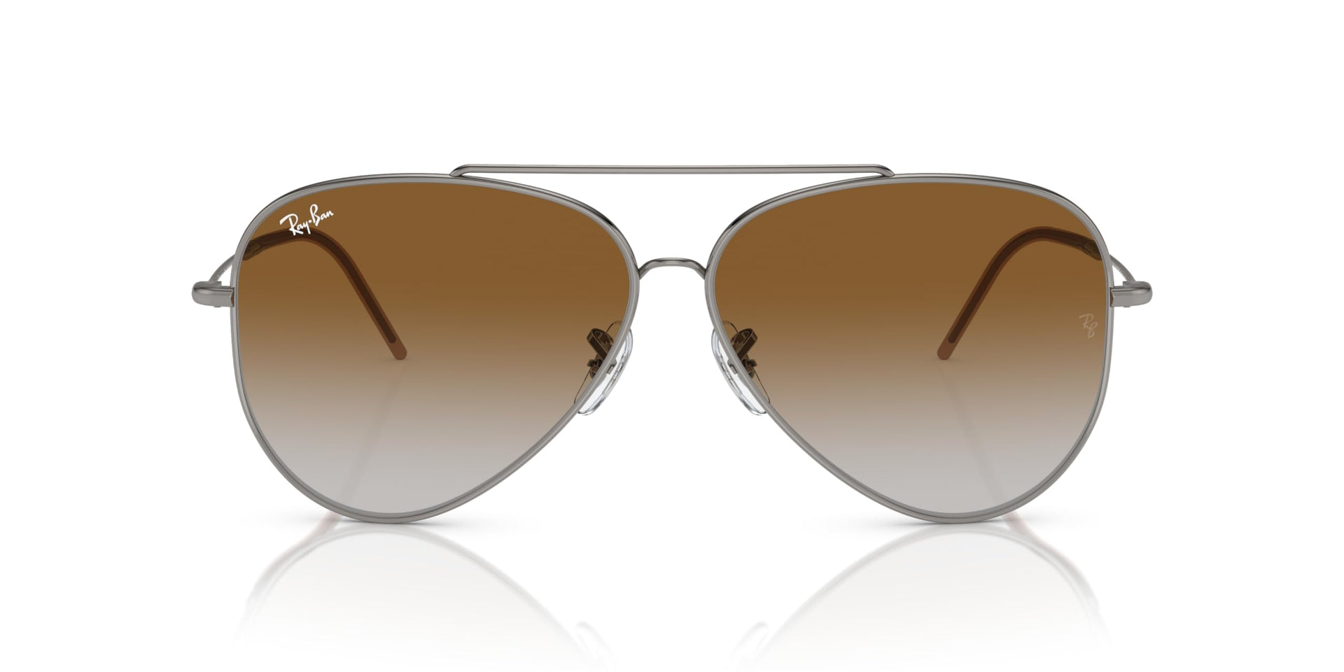 Ray-Ban Aviator Reverse RBR0101S Sunglasses - Gunmetal/Clear Gradient Brown / 59 mm - 8056597919135 - Additional Image 2