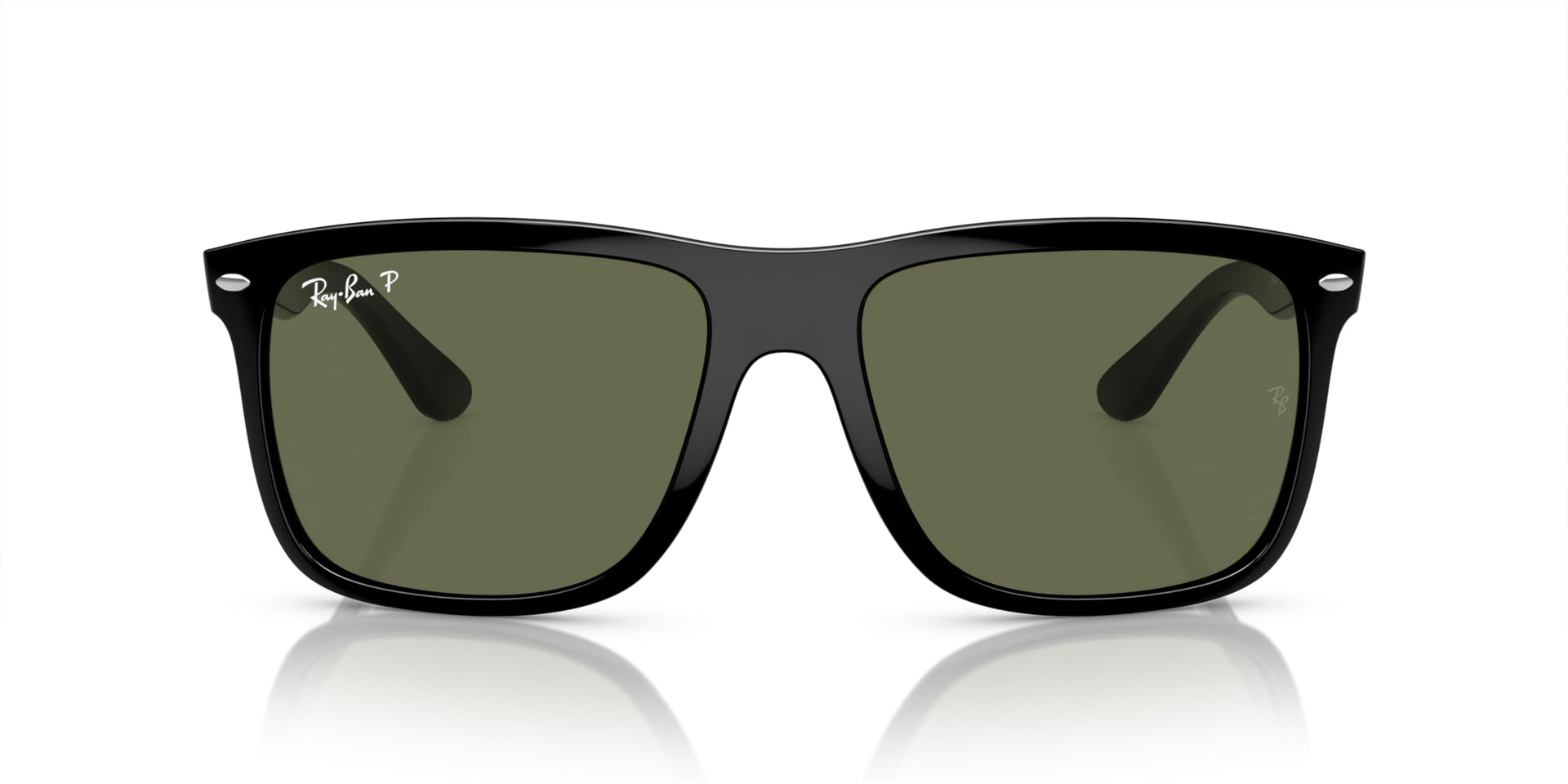 Ray-Ban Boyfriend Two RB4547 Sunglasses - Black/Green Polarized / 60 mm - 8056597939362 - Additional Image 2