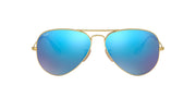 Ray-Ban Aviator RB3025 Sunglasses - Matte Gold/Grey Mirrored Blue / 58 mm - 8053672000481