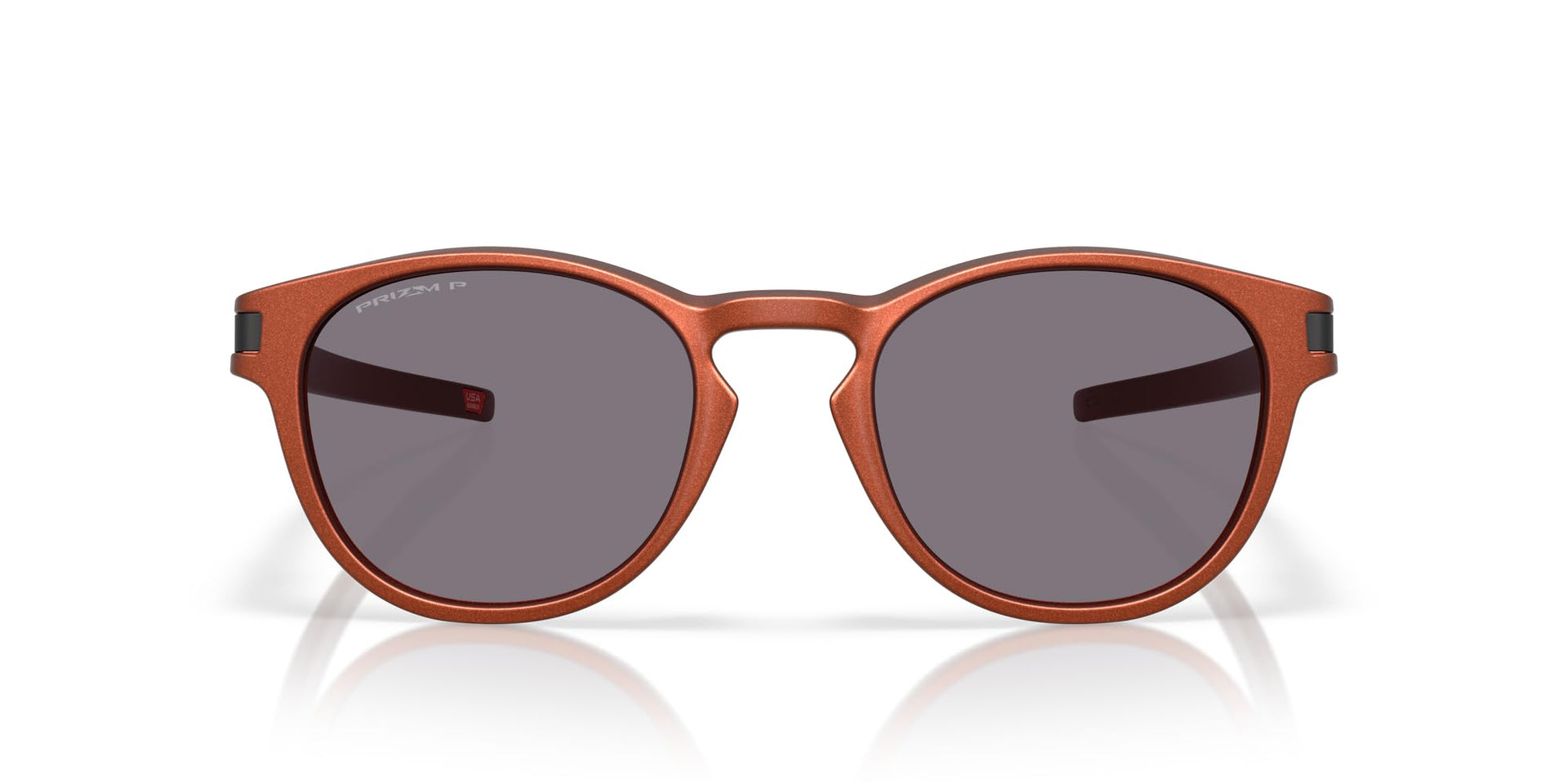 Oakley Latch Low Bridge Fit Sunglasses - Matte Fire Orange/Prizm Grey Polarized / 53 - 888392665775